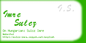 imre sulcz business card